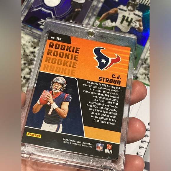 🔥🔥CJ STROUD ZENITH ROOKIE CARD HOUSTON TEXANS 🔥🔥🔥🔥 - Picture 2 of 3